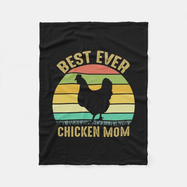 Hühnchen Lover | Beste Mama je Hühner Fleecedecke (Vorderseite)