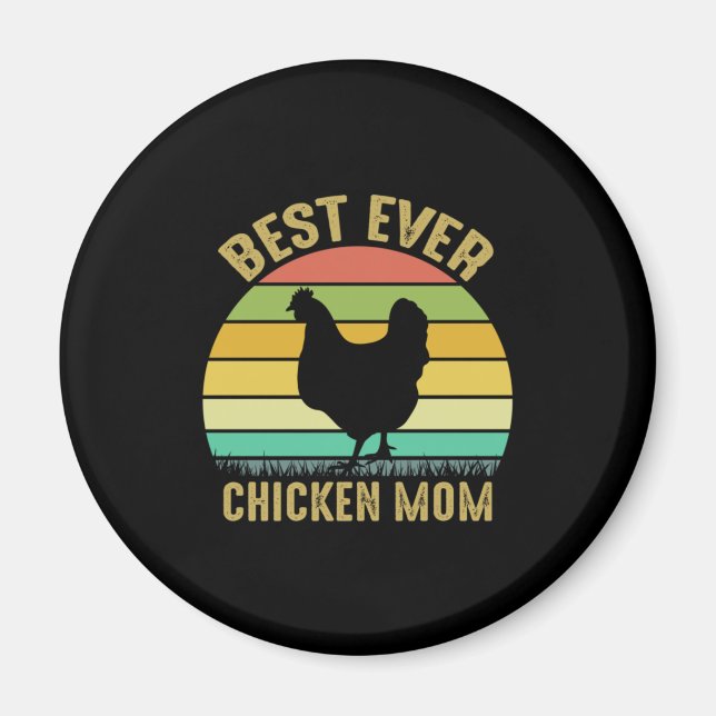 Hühnchen Lover | Beste Mama je Hühner Magnet (Vorne)