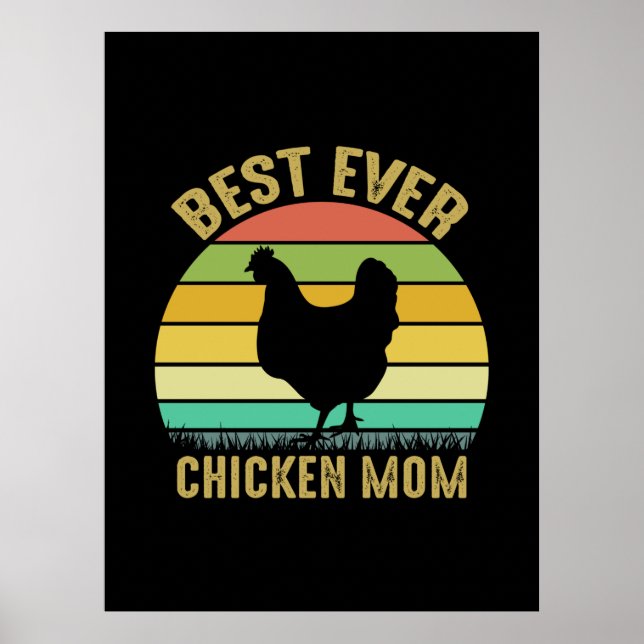 Hühnchen Lover | Beste Mama je Hühner Poster (Vorne)