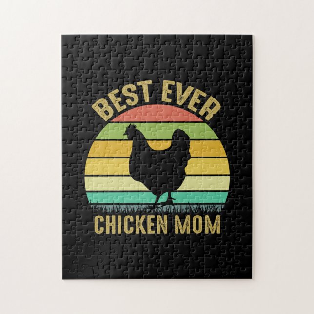 Hühnchen Lover | Beste Mama je Hühner Puzzle (Vertikal)