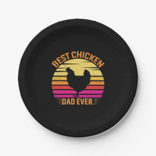 Hühnchen Lover Bester Vater für Hühner je Pappteller