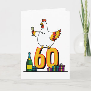 Hühnchen Lover Geburtstag 60. Hen Pet Poultry Karte
