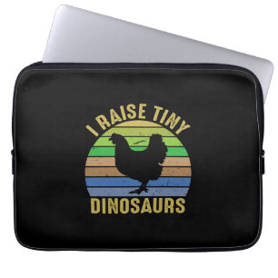 Hühnchen Lover I Raise Tiny Dinosaurier Laptopschutzhülle
