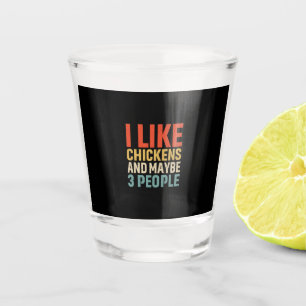 Hühnchen Lover Ich mag Hühner Schnapsglas