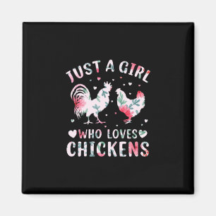 Hühnchen Lover Mädchen, die Hühner Lieben Magnet