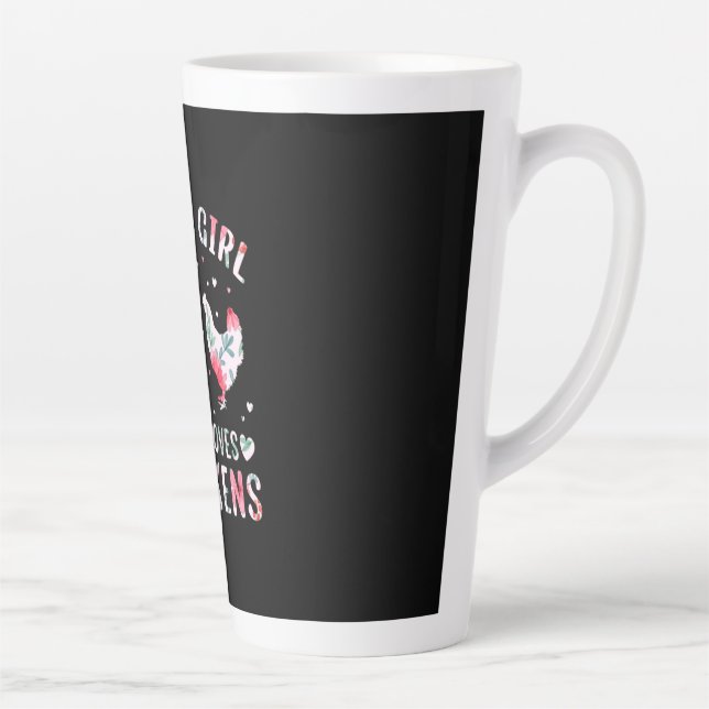 Hühnchen Lover | Mädchen, die Hühner Lieben Milchtasse (Rechts)