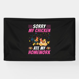 Hühnchen Lover   Mein Hühnchen hat meine Hausaufga Banner