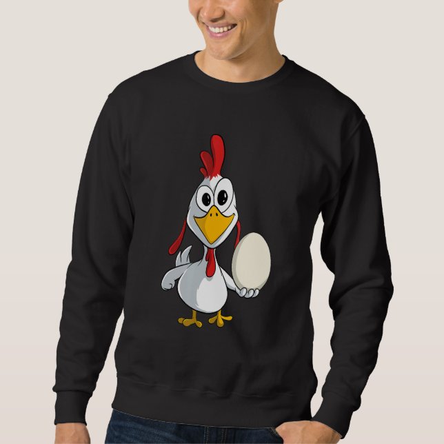 Hühnchen mit Ei Sweatshirt (Vorderseite)