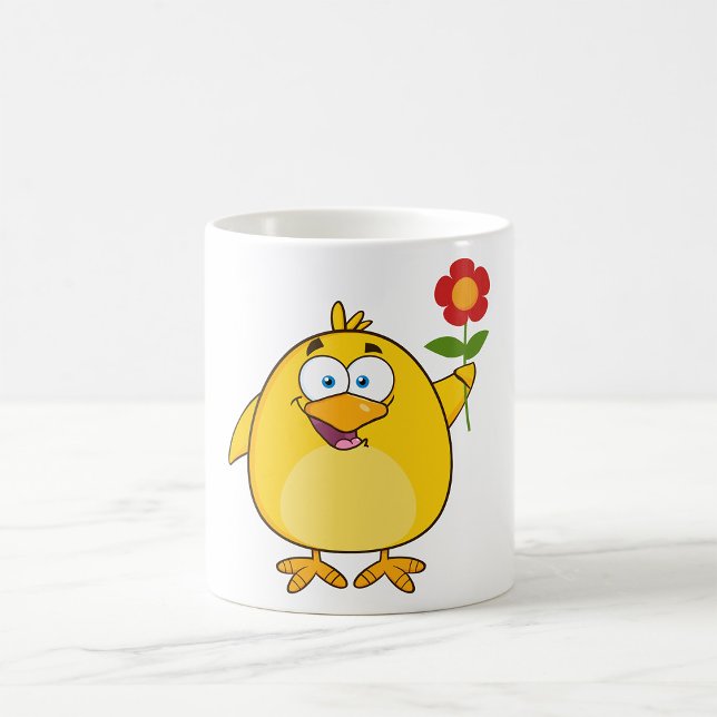 Hühnchen mit einer Blume-Tasse Kaffeetasse (Von Creator hochgeladen)