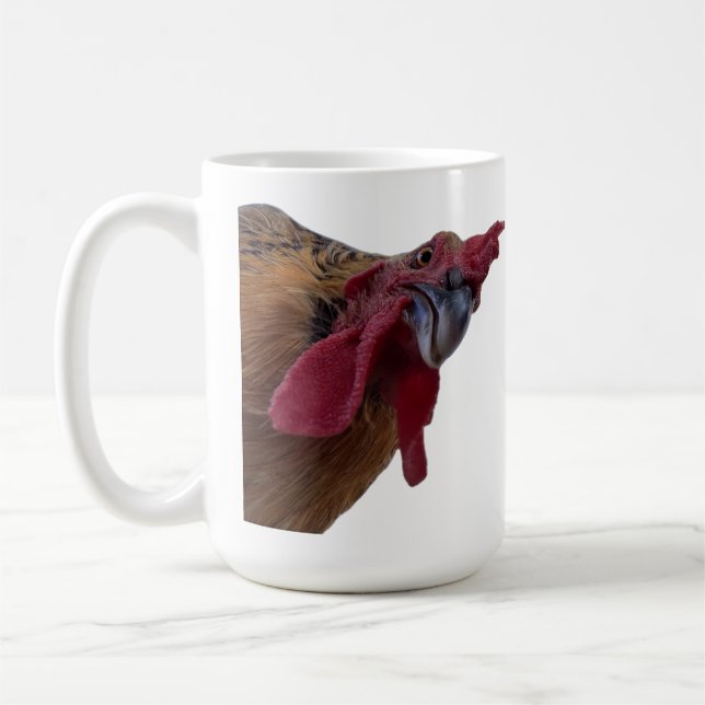 Hühnchen-Porträt-Tasse Kaffeetasse (Links)