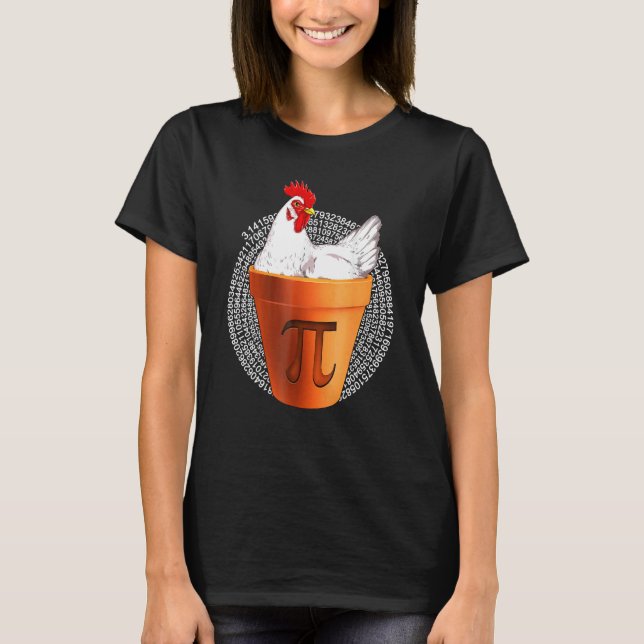 Hühnchen Pot Pi Day T-Shirt Männer Frauen Kinder M (Vorderseite)