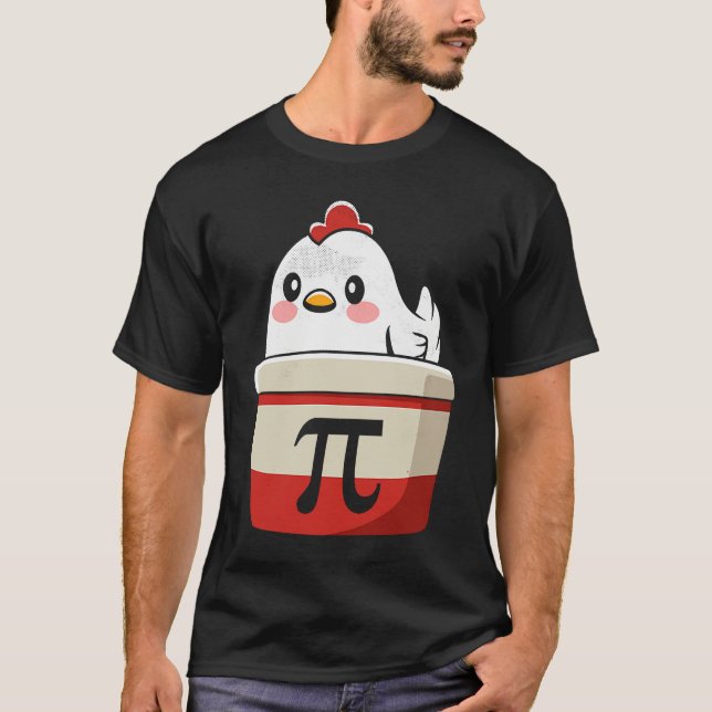 Hühnchen Pot Pi Symbol Mathe Jungen Mädchen T-Shirt (Vorderseite)
