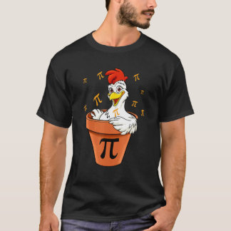 Hühnchen Pot Pi Tag  Für Männer Frauen Kinder Math T-Shirt