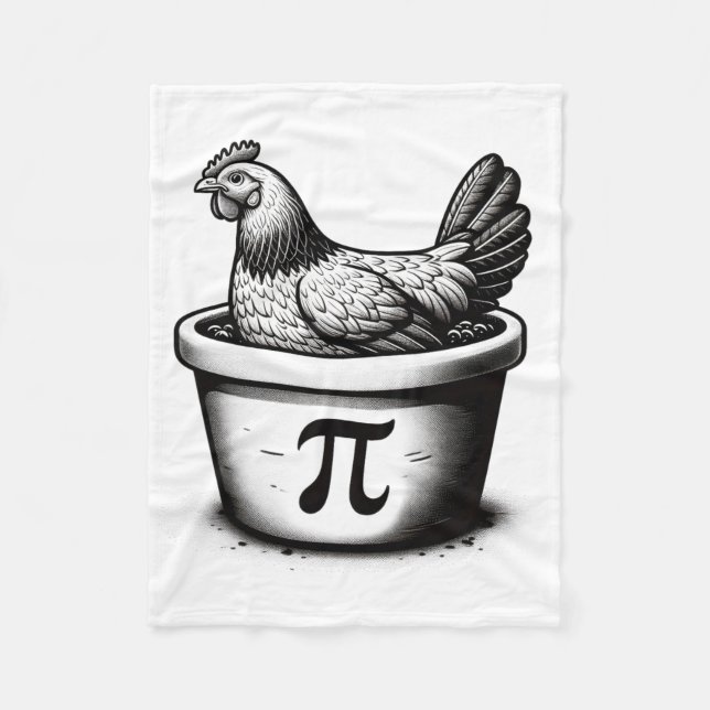 Hühnchen-Pot-Pie-Lustiger-Mathe-Witz-Hühnchen-Pot- Fleecedecke (Vorderseite)
