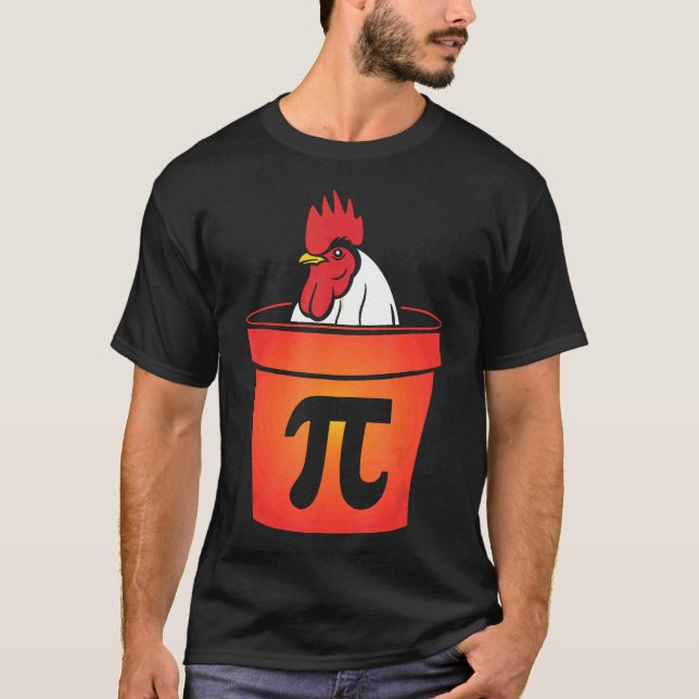Hühnchen Pot Pie Pot Pi Mathekuchen T-Shirt (Vorderseite)