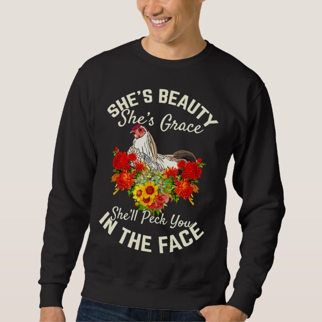 Hühnchen Sie Sweatshirt (Vorderseite)