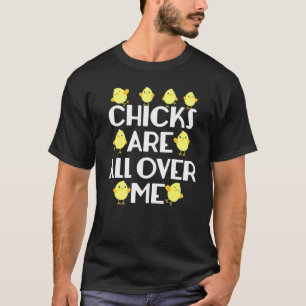 Hühnchen sind überall auf mir lustiges Ostern sark T-Shirt