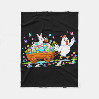 Hühnchen trägt Osterhasen Schokoladeneier Col Fleecedecke