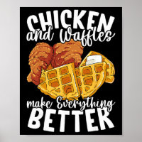 Hühnchen und Waffeln Brunch Essen Lustig