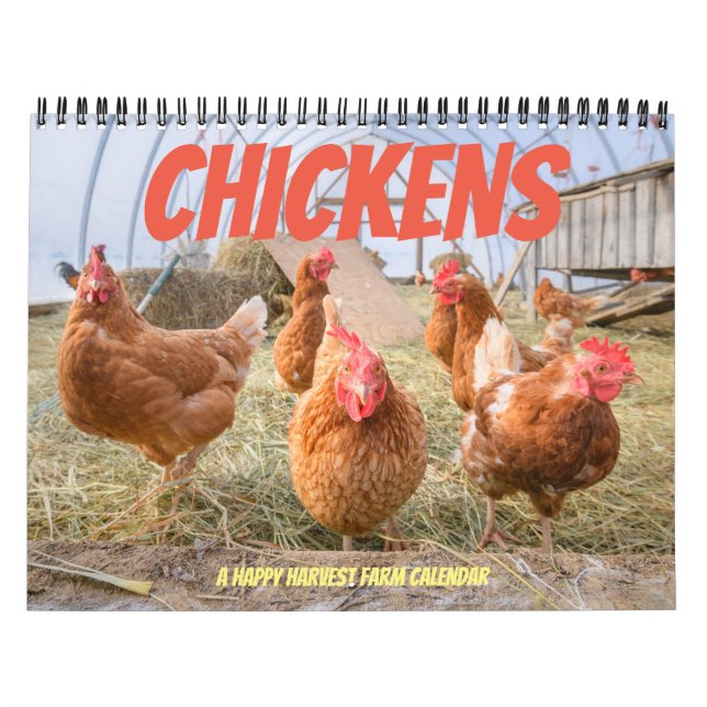 Hühner 2019 - Glücklicher Erntebauernhof Kalender (Titelbild)