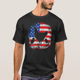 Hühner Amerikanische Flagge Patriotisch 4. Juli US T-Shirt