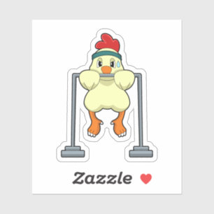 Hühner an der Fitness Möller Aufkleber