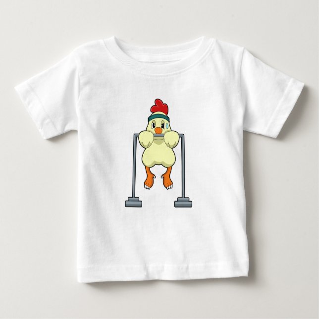 Hühner an der Fitness Möller Baby T-shirt (Vorderseite)