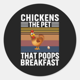 Hühner Art Hühner Runder Aufkleber