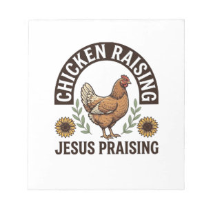 Hühner Aufziehend Jesus Preisend Vintage-Farm-Shir Notizblock