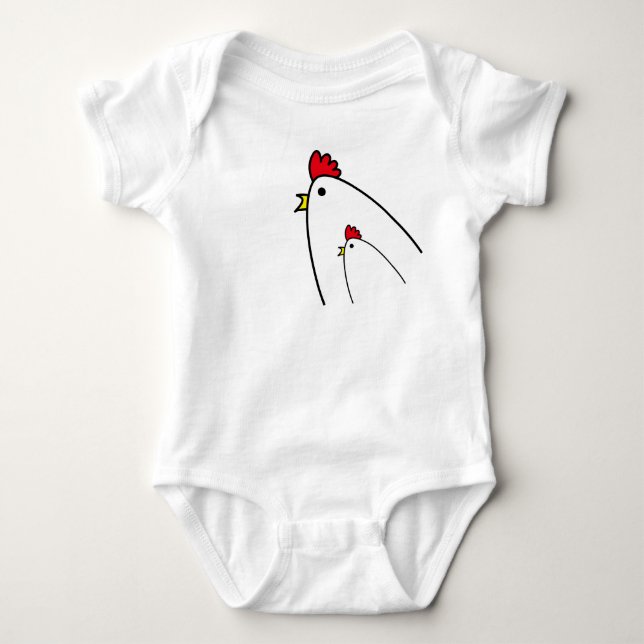Hühner Baby Strampler (Vorderseite)