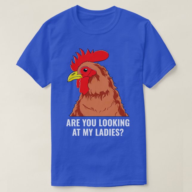 Hühner-Bauer Funny Backyard Damen T-Shirt (Design vorne)