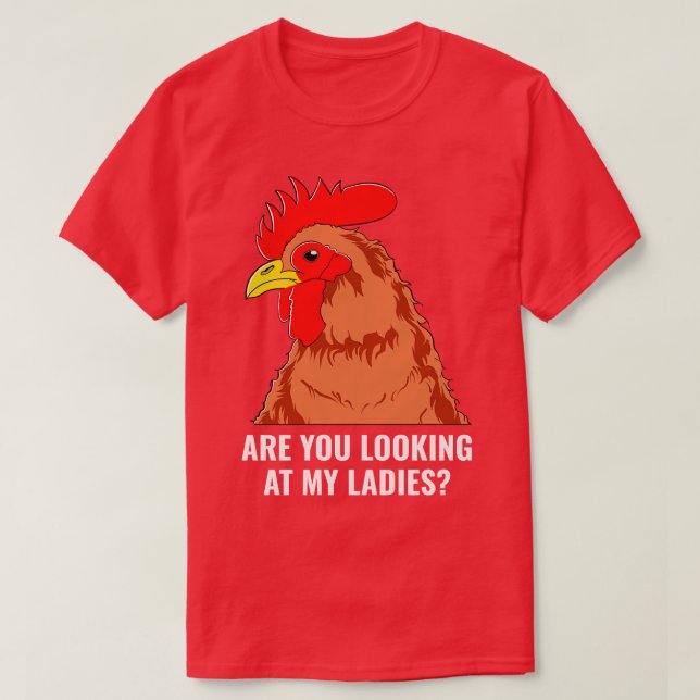 Hühner-Bauer Funny Backyard Damen T-Shirt (Design vorne)
