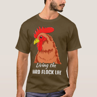 Hühner-Bauer Funny Backyard Hühner Hard Flock L T-Shirt