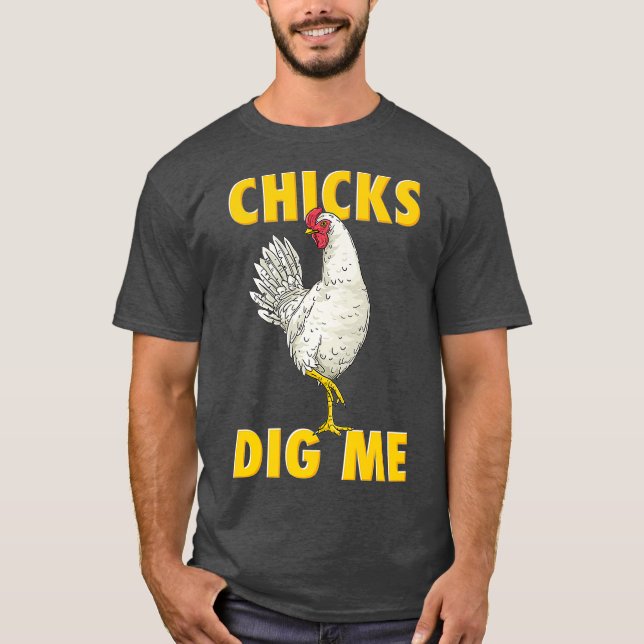 Hühner-Bauer Funny Chicks Dickicht Bauernhof T-Shirt (Vorderseite)