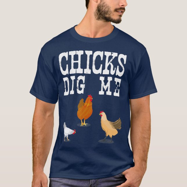 Hühner-Bauer Shirt Funny Chicks Dickicht Bauernhau (Vorderseite)