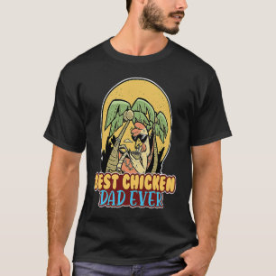 Hühner-Bauer zitiert Bester Hühnerpapa T-Shirt