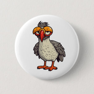 Hühner-Cartoon-Illustration Button
