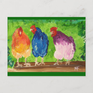 Hühner-Chat Postkarte