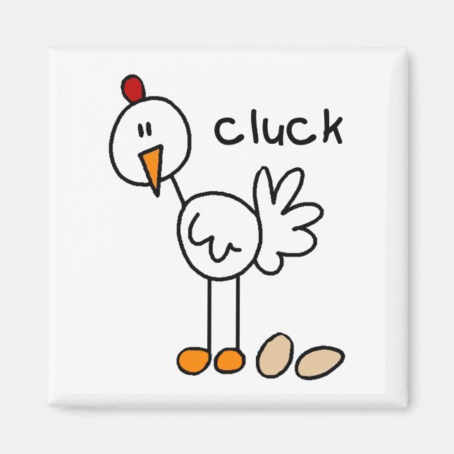 Hühner-Cluck-Magnet Magnet (Vorne)