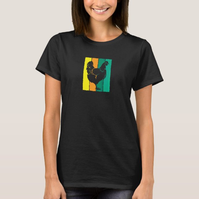 Hühner Damen Hahn T-Shirt (Vorderseite)