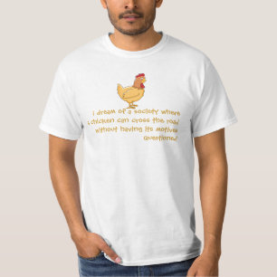 Hühner, die das Tee-Shirt überqueren. T-Shirt