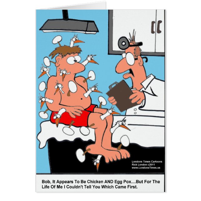 Hühner & Eierpocken Funny Medical Geschenke & Kart (Vorne)