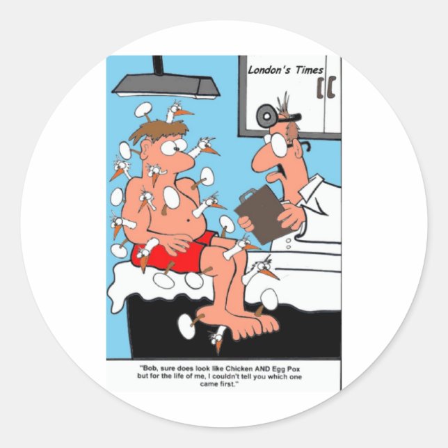 Hühner & Eierpocken Gezwitscher Geschenke T-Shirts Runder Aufkleber (Vorderseite)