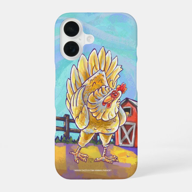 Hühner Elektronik iPhone 16 Hülle (Rückseite)