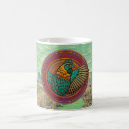 Hühner-Emblem-Design Kaffeetasse