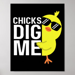 Hühner finden mich Jungs Männer Frohe Ostern Lusti Poster
