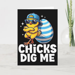 Hühner finden mich lustig Ostern Männer Jungen Fro Karte