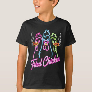 Hühner Frittiertes Huhn Lustige Kunst Farm Landwir T-Shirt