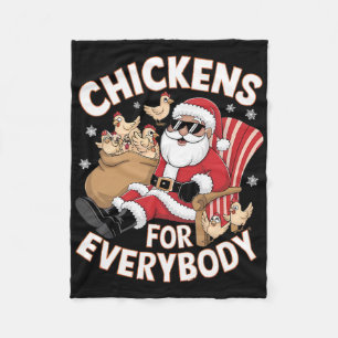 Hühner für jeden Weihnachten Santa Huhn Spaß Fleecedecke