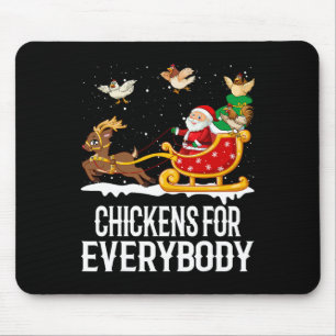 Hühner für jedermann lustige Weihnachtshühner Wo Mousepad